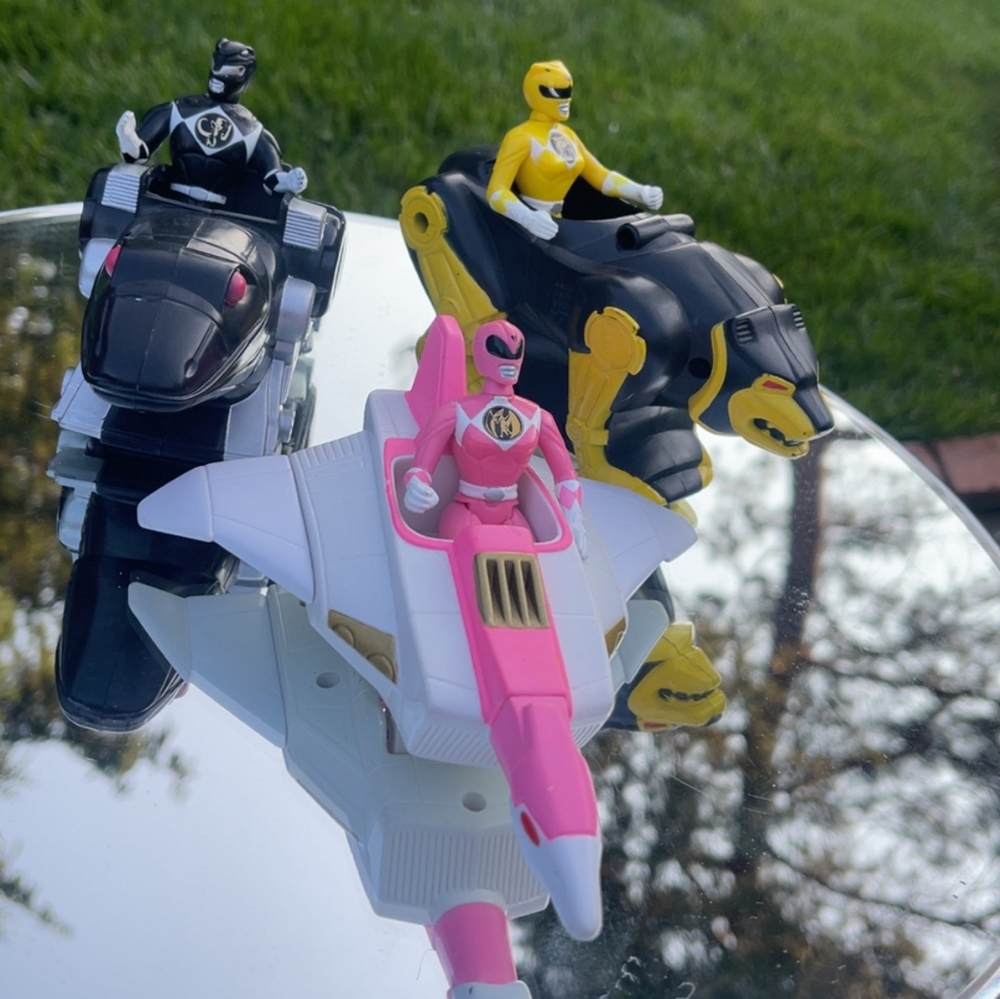 Power Rangers Action Figure Set - Pink, Yellow, and Black